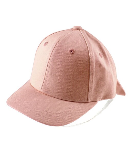 BRANSHES(ブランシェス)の「【綿100%】バックリボンキャップ(キャップ・キッズ・ベージュ/カラフル/ピンク・S/M/L)」の3枚目の写真