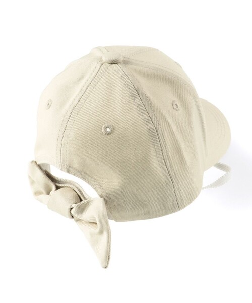 BRANSHES(ブランシェス)の「【綿100%】バックリボンキャップ(キャップ・キッズ・ベージュ/カラフル/ピンク・S/M/L)」の4枚目の写真