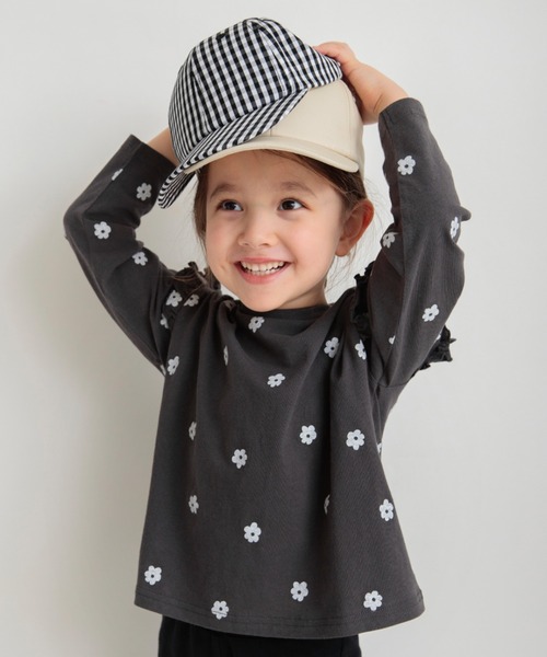 BRANSHES(ブランシェス)の「【綿100%】バックリボンキャップ(キャップ・キッズ・ベージュ/カラフル/ピンク・S/M/L)」の11枚目の写真