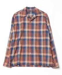 トップス MINEDENIM Ombre Check Open Collar L/S SH MINEDENIM(マインデニム) - C.R Flow Ombre Check Open Collar L
