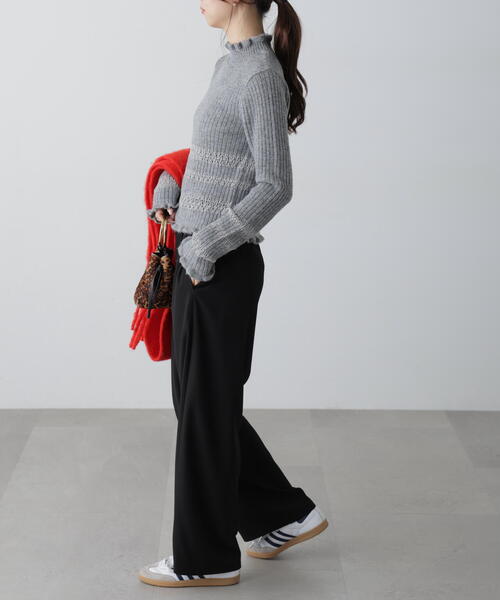 FREE'S MART(フリーズマート)の「◆ウエストフリルイージーパンツ(その他パンツ・レディース・グレー/ブラック/ホワイト・SMALL/MEDIUM)」の14枚目の写真