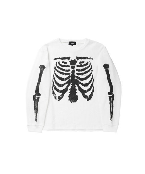 MSG(エムエスジー)の「ボーングラフィックサーマルロングスリーブTシャツ【UNISEX】(Tシャツ/カットソー・メンズ・グレー/ブラック系/ブラック/ホワイト・XL/L/M/S)」の6枚目の写真