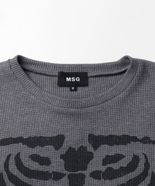 MSG(エムエスジー)の「ボーングラフィックサーマルロングスリーブTシャツ【UNISEX】(Tシャツ/カットソー・メンズ・グレー/ブラック系/ブラック/ホワイト・XL/L/M/S)」の13枚目の写真
