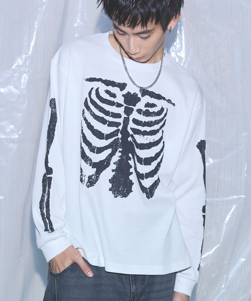 MSG(エムエスジー)の「ボーングラフィックサーマルロングスリーブTシャツ【UNISEX】(Tシャツ/カットソー・メンズ・グレー/ブラック系/ブラック/ホワイト・XL/L/M/S)」の21枚目の写真