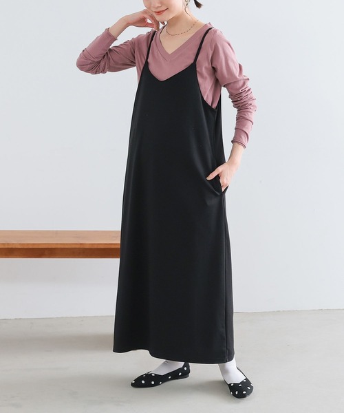 n'OrLABEL（ノアールレーベル）の「【吸水速乾・イージーケア】カットキャミワンピース（ワンピース・レディース・ブラック/ライトグレー/ブルー/カーキ・1/2）」の9枚目の写真