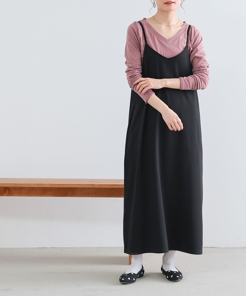 n'OrLABEL（ノアールレーベル）の「【吸水速乾・イージーケア】カットキャミワンピース（ワンピース・レディース・ブラック/ライトグレー/ブルー/カーキ・1/2）」の10枚目の写真