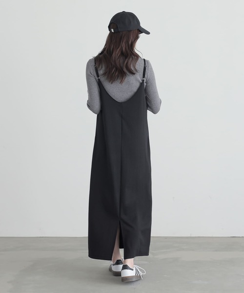n'OrLABEL（ノアールレーベル）の「【吸水速乾・イージーケア】カットキャミワンピース（ワンピース・レディース・ブラック/ライトグレー/ブルー/カーキ・1/2）」の20枚目の写真