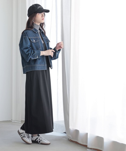 n'OrLABEL（ノアールレーベル）の「【吸水速乾・イージーケア】カットキャミワンピース（ワンピース・レディース・ブラック/ライトグレー/ブルー/カーキ・1/2）」の15枚目の写真