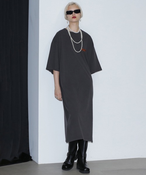 ROSE BUD(ローズバッド)の「(GENE HEAVENS)フリーダムエンブロイダリー Tシャツ ワンピース(ワンピース・レディース・ブラック/カーキ・ONE SIZE)」の10枚目の写真