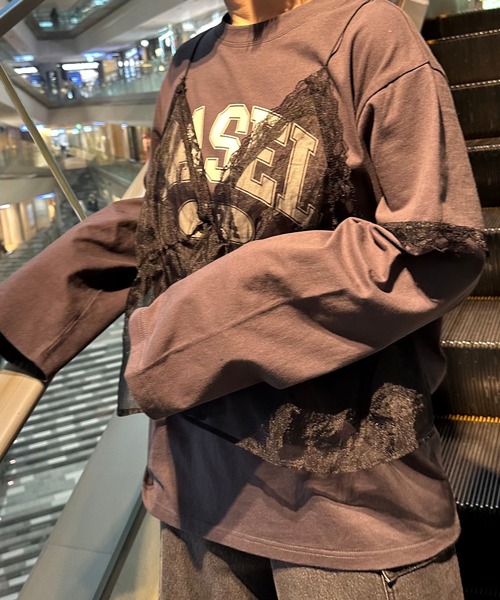 Alley Tokyo(アリートーキョー)の「レイヤード完成してるロンT(その他トップス・レディース・オフホワイト/スミクロ・FREE)」の13枚目の写真