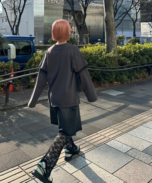 Alley Tokyo(アリートーキョー)の「レイヤード完成してるロンT(その他トップス・レディース・オフホワイト/スミクロ・FREE)」の14枚目の写真