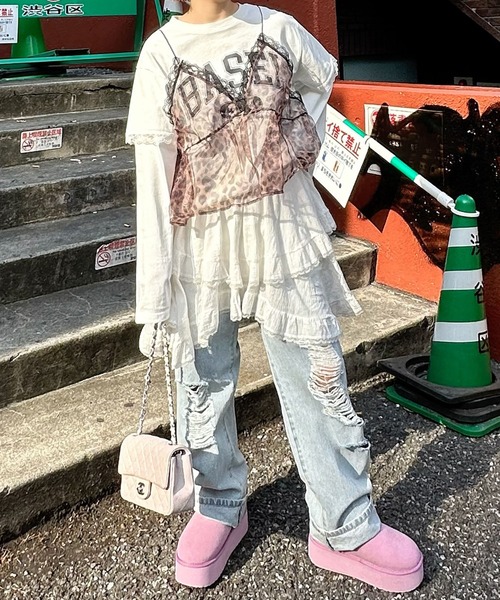 Alley Tokyo(アリートーキョー)の「レイヤード完成してるロンT(その他トップス・レディース・オフホワイト/スミクロ・FREE)」の22枚目の写真