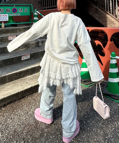 Alley Tokyo(アリートーキョー)の「レイヤード完成してるロンT(その他トップス・レディース・オフホワイト/スミクロ・FREE)」の19枚目の写真