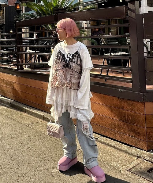 Alley Tokyo(アリートーキョー)の「レイヤード完成してるロンT(その他トップス・レディース・オフホワイト/スミクロ・FREE)」の21枚目の写真