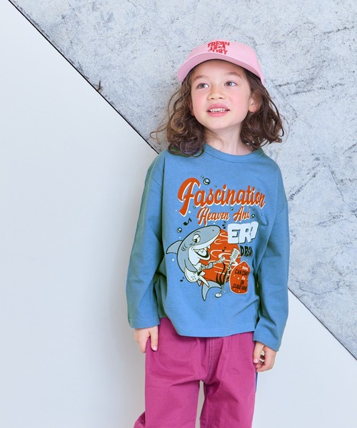 Life Support Products(ライフサポートプロダクツ)の「プリントロンT(Tシャツ/カットソー・キッズ・ブラック/オフホワイト/ダークブルー/チャコール/ホワイト系その他/ラベンダー/ピンク/イエロー/オレンジ/ブルー・110/100/130/140/95/80/150/120/90)」の6枚目の写真