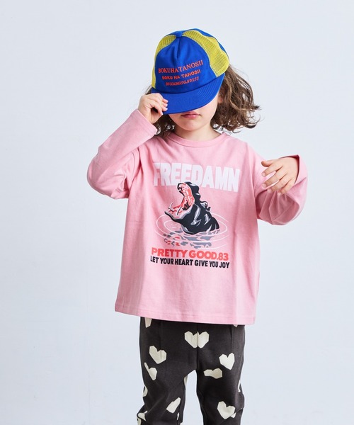 Life Support Products(ライフサポートプロダクツ)の「プリントロンT(Tシャツ/カットソー・キッズ・ブラック/オフホワイト/ダークブルー/チャコール/ホワイト系その他/ラベンダー/ピンク/イエロー/オレンジ/ブルー・110/100/130/140/95/80/150/120/90)」の9枚目の写真