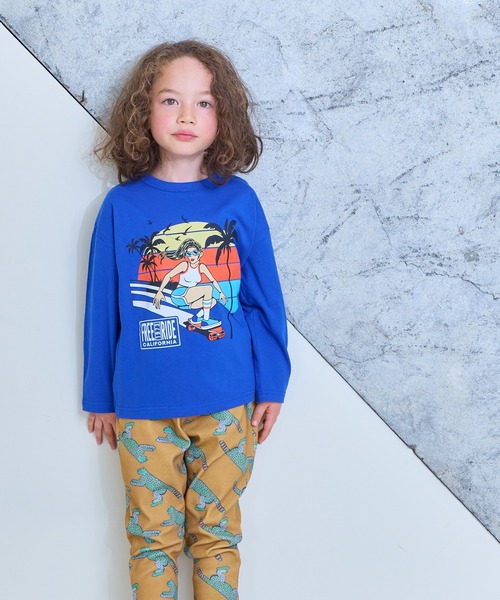 Life Support Products(ライフサポートプロダクツ)の「プリントロンT(Tシャツ/カットソー・キッズ・ブラック/オフホワイト/ダークブルー/チャコール/ホワイト系その他/ラベンダー/ピンク/イエロー/オレンジ/ブルー・110/100/130/140/95/80/150/120/90)」の5枚目の写真