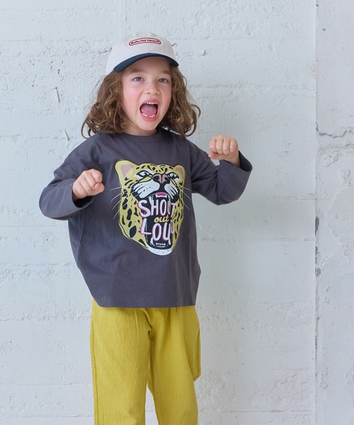 Life Support Products(ライフサポートプロダクツ)の「プリントロンT(Tシャツ/カットソー・キッズ・ブラック/オフホワイト/ダークブルー/チャコール/ホワイト系その他/ラベンダー/ピンク/イエロー/オレンジ/ブルー・110/100/130/140/95/80/150/120/90)」の4枚目の写真