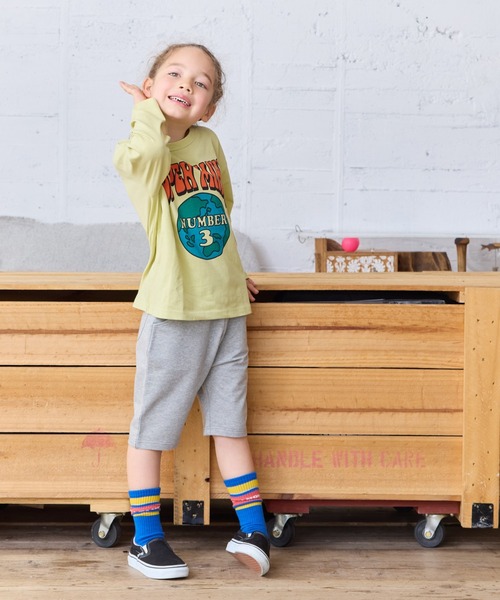 Life Support Products(ライフサポートプロダクツ)の「プリントロンT(Tシャツ/カットソー・キッズ・ブラック/オフホワイト/ダークブルー/チャコール/ホワイト系その他/ラベンダー/ピンク/イエロー/オレンジ/ブルー・110/100/130/140/95/80/150/120/90)」の17枚目の写真