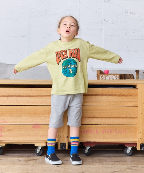 Life Support Products(ライフサポートプロダクツ)の「プリントロンT(Tシャツ/カットソー・キッズ・ブラック/オフホワイト/ダークブルー/チャコール/ホワイト系その他/ラベンダー/ピンク/イエロー/オレンジ/ブルー・110/100/130/140/95/80/150/120/90)」の18枚目の写真