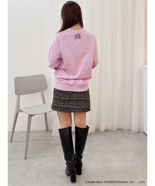 MERCURYDUO（マーキュリーデュオ）の「【メゾピアノジュニアコラボ】 ベリエちゃん刺繍オーバースエット（Tシャツ/カットソー・レディース・ピンク/ライトグレー・FREE）」の6枚目の写真