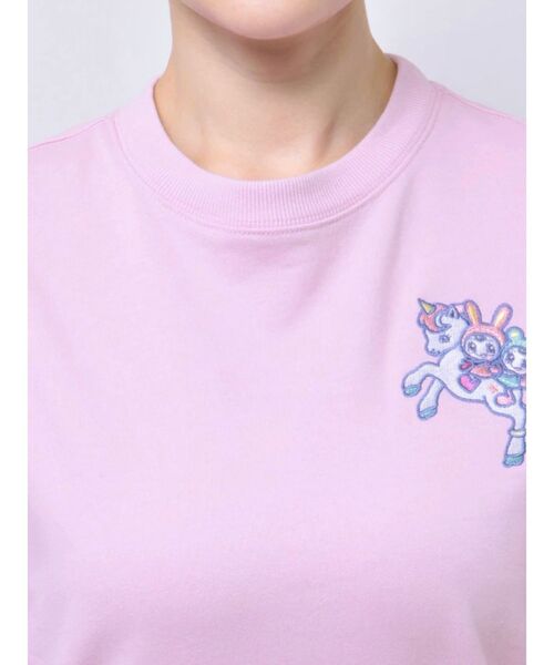 MERCURYDUO（マーキュリーデュオ）の「【メゾピアノジュニアコラボ】 ベリエちゃん刺繍オーバースエット（Tシャツ/カットソー・レディース・ピンク/ライトグレー・FREE）」の14枚目の写真