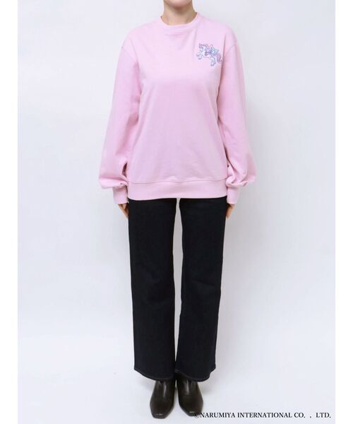 MERCURYDUO（マーキュリーデュオ）の「【メゾピアノジュニアコラボ】 ベリエちゃん刺繍オーバースエット（Tシャツ/カットソー・レディース・ピンク/ライトグレー・FREE）」の18枚目の写真