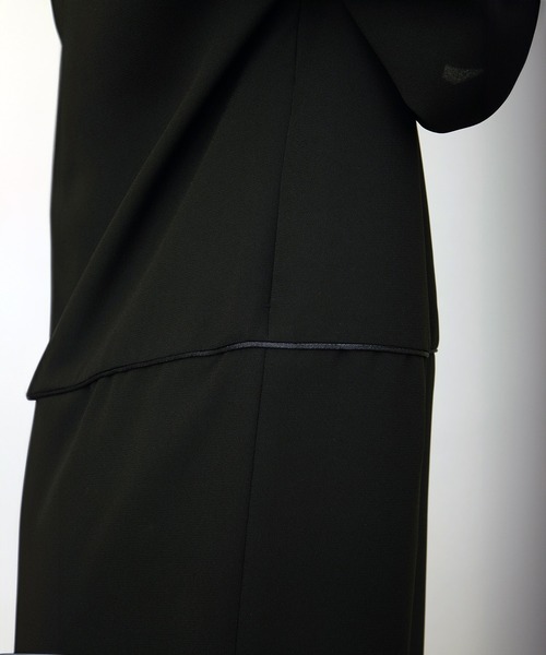 Ranerrh(ラネリ)の「バックタイセレモニーフォーマルワンピース【喪服・礼服】【春夏用】【デイリーにもOK】【入卒園】(ワンピース・レディース・ブラック・38L/38)」の7枚目の写真