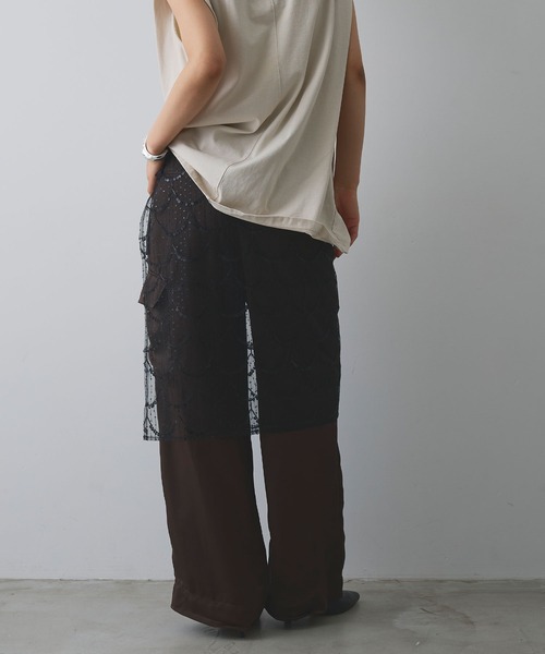 ELLEgirl（エルガール）の「スパンコールラップスカート【ELLEgirl/エルガール】（スカート・レディース・アイボリー/ブラック・FREE）」の20枚目の写真