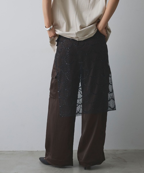 ELLEgirl（エルガール）の「スパンコールラップスカート【ELLEgirl/エルガール】（スカート・レディース・アイボリー/ブラック・FREE）」の21枚目の写真