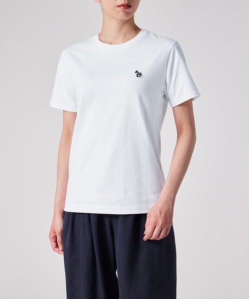 tシャツ ウィメンズ ゼブラワッペン 半袖Tシャツ / 155408 G799 レディース ウィメンズ ゼブラワッペン 半袖Tシャツ / 155408 G799（Tシャツ