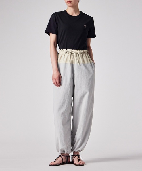 tシャツ ウィメンズ ゼブラワッペン 半袖Tシャツ/ 255408 G799 レディース ウィメンズ ゼブラワッペン 半袖Tシャツ（グレイッシュブルー