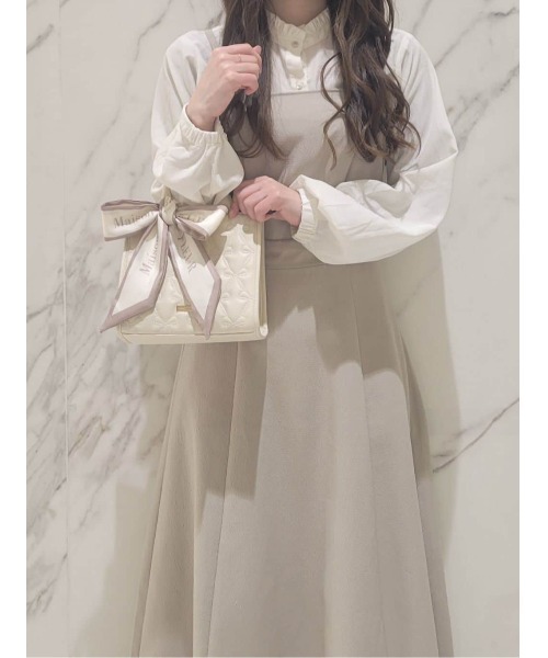 Maison de FLEUR(メゾンドフルール)の「スカーフ付リボンキルティング2Wayバッグ(トートバッグ・レディース・ピンク/ブラック/アイボリー・FREE)」の21枚目の写真