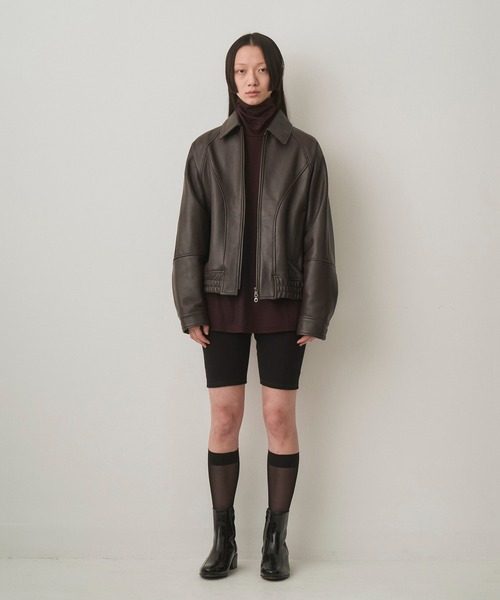 Juha（ユハ）の「VEIL LEATHER JACKET（ブルゾン）」 - WEAR