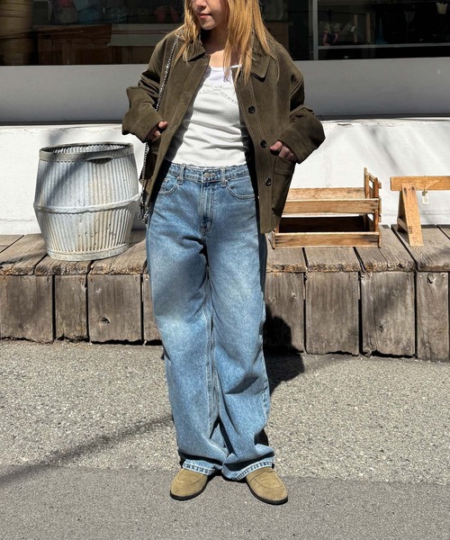 CANAL JEAN(キャナルジーン)の「OVERTAKE スウェードジャケット(その他アウター・レディース・ブラック/キャメル/カーキ・ONE SIZE)」の16枚目の写真
