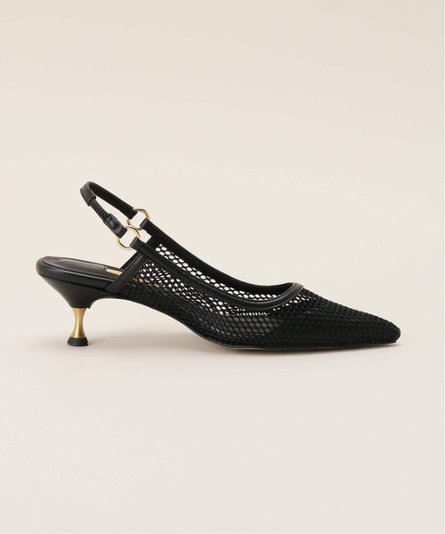 LE TALON GRISE5cmポインテッドメッシュスリングバック ブラック セール】《追加3》GRISE5cmポインテッドメッシュスリングバック