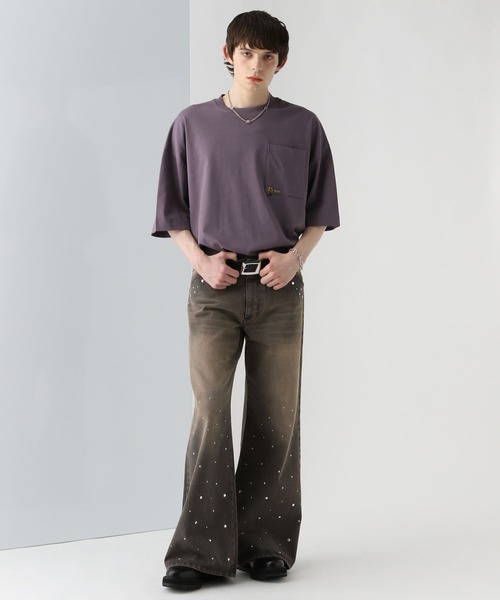 HARE(ハレ)の「スタッズデニムパンツ(HARE)(デニムパンツ・メンズ・ブラック/ブラウン・FREE)」の8枚目の写真