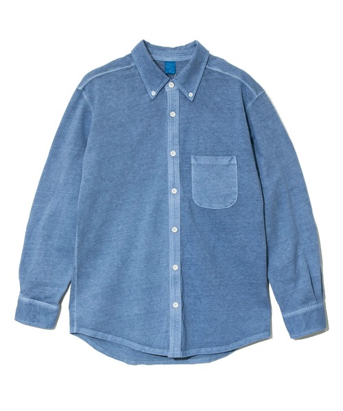 Good On(グッドオン)の「Good On/グッドオン LS B.D POLO TEE SHIRTS(シャツ/ブラウス・メンズ・ホワイト/ブルー系その他・LARGE/MEDIUM)」の2枚目の写真