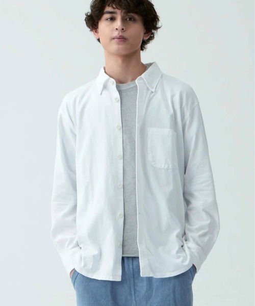 Good On(グッドオン)の「Good On/グッドオン LS B.D POLO TEE SHIRTS(シャツ/ブラウス・メンズ・ホワイト/ブルー系その他・LARGE/MEDIUM)」の10枚目の写真