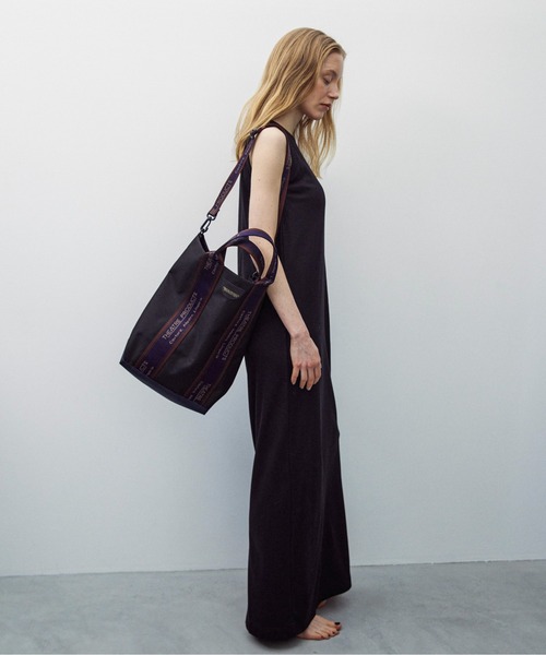 feepur（フェピュール）の「【THEATRE PRODUCTS/シアタープロダクツ】別注リサイクルボトルジャガードテープトートバッグ-L-（トートバッグ・レディース・ブラック・FREE）」の10枚目の写真