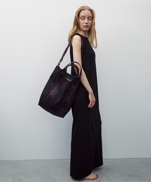 feepur（フェピュール）の「【THEATRE PRODUCTS/シアタープロダクツ】別注リサイクルボトルジャガードテープトートバッグ-L-（トートバッグ・レディース・ブラック・FREE）」の11枚目の写真