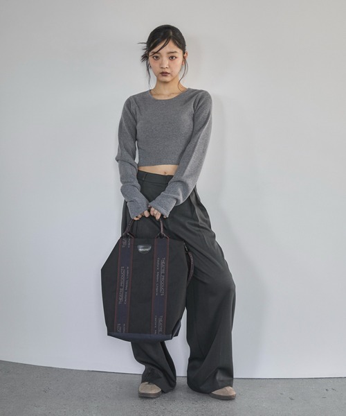 feepur（フェピュール）の「【THEATRE PRODUCTS/シアタープロダクツ】別注リサイクルボトルジャガードテープトートバッグ-L-（トートバッグ・レディース・ブラック・FREE）」の8枚目の写真