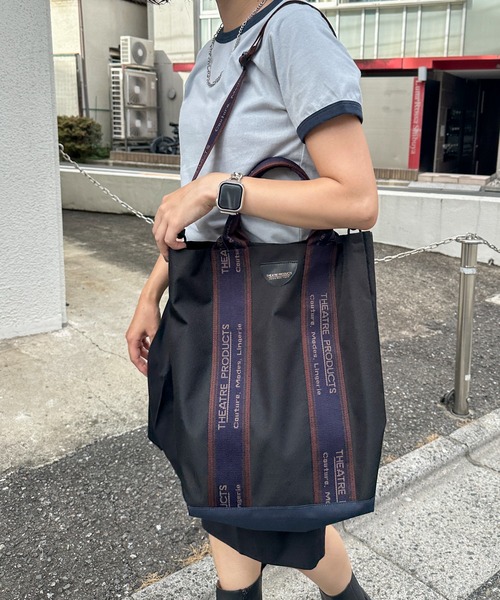 feepur（フェピュール）の「【THEATRE PRODUCTS/シアタープロダクツ】別注リサイクルボトルジャガードテープトートバッグ-L-（トートバッグ・レディース・ブラック・FREE）」の17枚目の写真