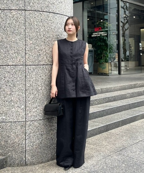 ドロストヘムリネンワイドパンツ(S WHITE): ボトムス │ ETRE