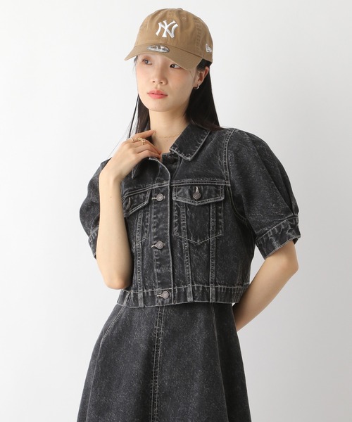 Heather（ヘザー）の「Denim Jacket（半袖）　325864（デニムジャケット・レディース・ブラック/グレー/ブルー・FREE）」の2枚目の写真