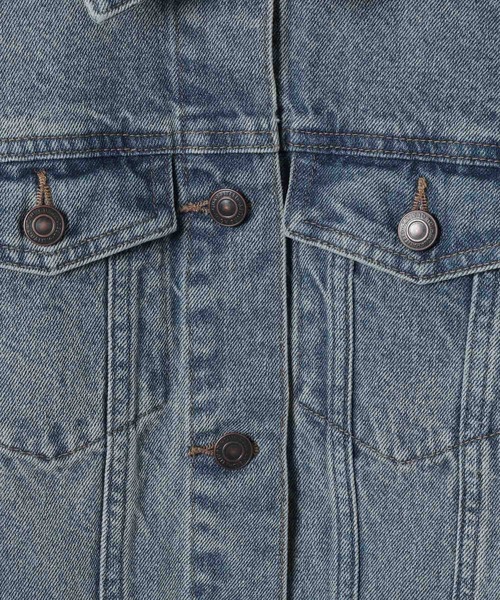 Heather（ヘザー）の「Denim Jacket（半袖）　325864（デニムジャケット・レディース・ブラック/グレー/ブルー・FREE）」の5枚目の写真
