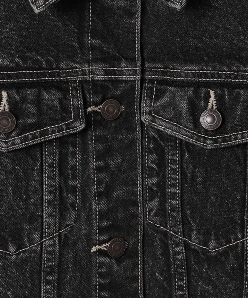 Heather（ヘザー）の「Denim Jacket（半袖）　325864（デニムジャケット・レディース・ブラック/グレー/ブルー・FREE）」の6枚目の写真