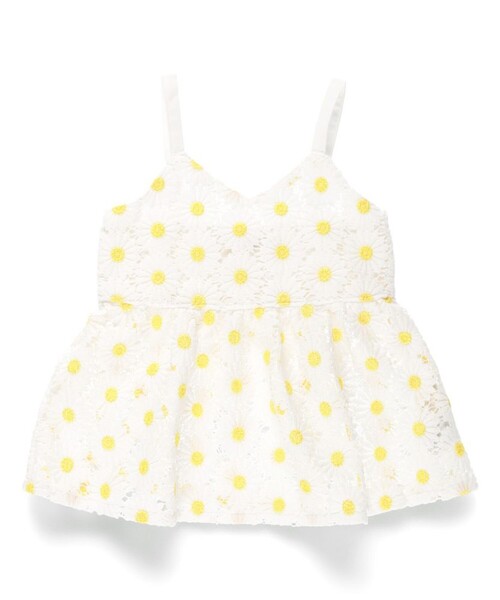 BRANSHES(ブランシェス)の「フラワーレースキャミチュニック(キャミソール・キッズ・サックスブルー/イエロー・140/100/120/110/130/150)」の10枚目の写真