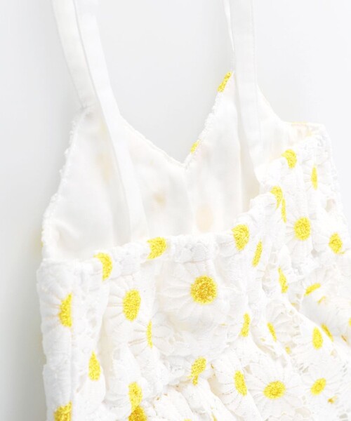 BRANSHES(ブランシェス)の「フラワーレースキャミチュニック(キャミソール・キッズ・サックスブルー/イエロー・140/100/120/110/130/150)」の6枚目の写真