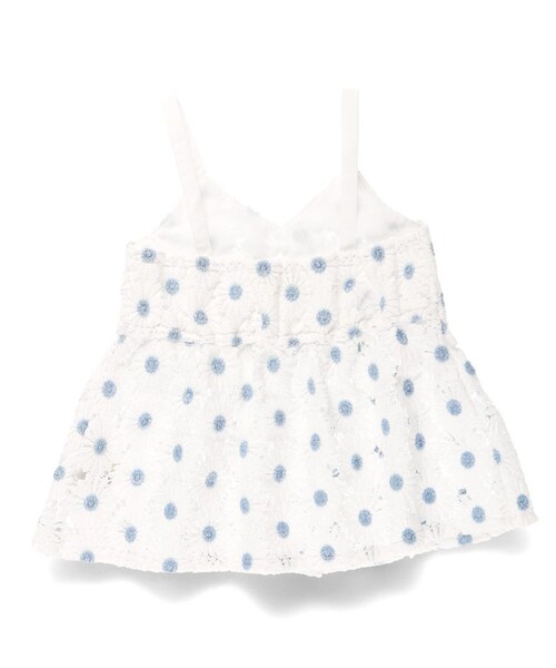 BRANSHES(ブランシェス)の「フラワーレースキャミチュニック(キャミソール・キッズ・サックスブルー/イエロー・140/100/120/110/130/150)」の4枚目の写真